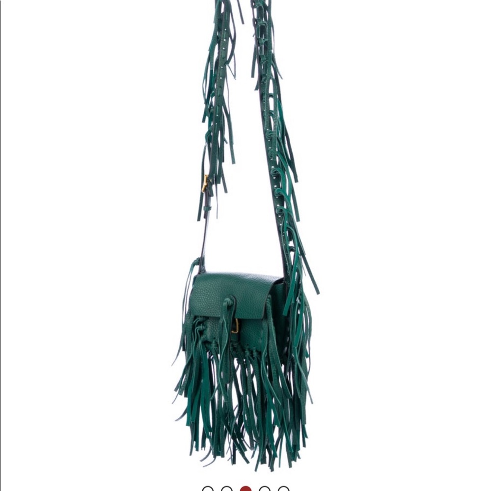Valentino Green Fringe Mini Crossbody bag